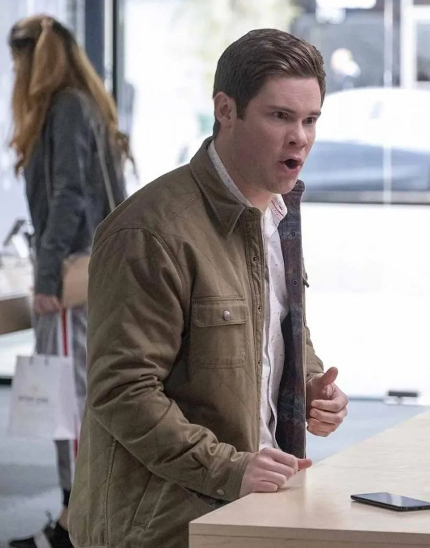 Jexi Adam Devine Jacket - Adam Devine Brown Bomber Jacket 